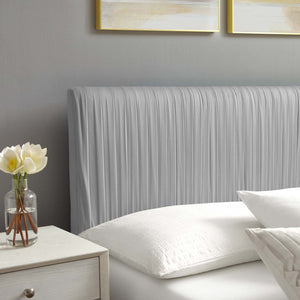 Peyton Performance Velvet Queen Platform Bed Light Gray MOD-6595-LGR