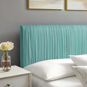 Peyton Performance Velvet Queen Platform Bed Mint MOD-6595-MIN