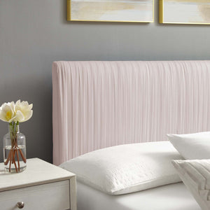 Peyton Performance Velvet Queen Platform Bed Pink MOD-6595-PNK