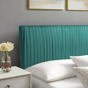 Peyton Performance Velvet Queen Platform Bed Teal MOD-6595-TEA