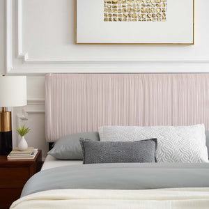 Peyton Performance Velvet Queen Platform Bed Pink MOD-6596-PNK