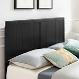 Alana King Wood Platform Bed With Angular Frame Black MOD-6617-BLK