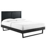 Alana King Wood Platform Bed With Angular Frame Black MOD-6617-BLK