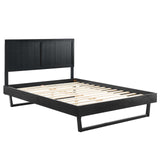 Alana King Wood Platform Bed With Angular Frame Black MOD-6617-BLK