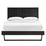 Alana King Wood Platform Bed With Angular Frame Black MOD-6617-BLK