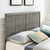 Alana King Wood Platform Bed With Angular Frame Gray MOD-6617-GRY