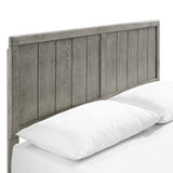 Alana King Wood Platform Bed With Angular Frame Gray MOD-6617-GRY