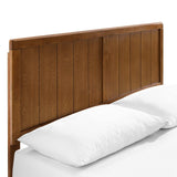Alana Twin Wood Platform Bed With Angular Frame Walnut MOD-6618-WAL