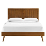 Alana Full Wood Platform Bed With Splayed Legs Walnut MOD-6619-WAL