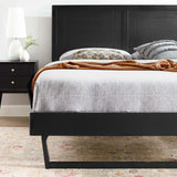 Marlee Full Wood Platform Bed With Angular Frame Black MOD-6625-BLK