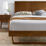 Marlee Full Wood Platform Bed With Angular Frame Walnut MOD-6625-WAL