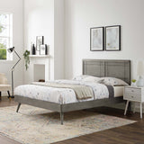 Marlee Full Wood Platform Bed With Splayed Legs Gray MOD-6628-GRY