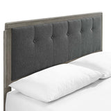 Willow King Wood Platform Bed With Angular Frame Gray Charcoal MOD-6635-GRY-CHA