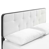 Bridgette Full Wood Platform Bed With Angular Frame Black White MOD-6643-BLK-WHI