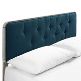 Bridgette Full Wood Platform Bed With Angular Frame Gray Azure MOD-6643-GRY-AZU