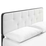 Bridgette King Wood Platform Bed With Angular Frame Black White MOD-6644-BLK-WHI