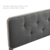 Bridgette King Wood Platform Bed With Angular Frame Gray Charcoal MOD-6644-GRY-CHA