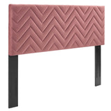 Modway Furniture Mercy Chevron Tufted Performance Velvet Twin Headboard 0423 Dusty Rose MOD-6658-DUS