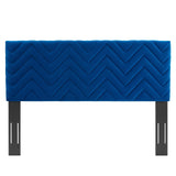 Modway Furniture Mercy Chevron Tufted Performance Velvet Twin Headboard 0423 Navy MOD-6658-NAV