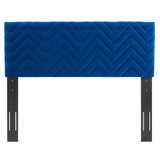 Modway Furniture Mercy Chevron Tufted Performance Velvet Twin Headboard 0423 Navy MOD-6658-NAV