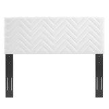 Modway Furniture Mercy Chevron Tufted Performance Velvet Twin Headboard 0423 White MOD-6658-WHI