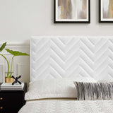 Modway Furniture Mercy Chevron Tufted Performance Velvet Twin Headboard 0423 White MOD-6658-WHI