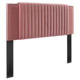 Modway Furniture Felicity Channel Tufted Performance Velvet Twin Headboard 0423 Dusty Rose MOD-6661-DUS