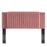 Modway Furniture Felicity Channel Tufted Performance Velvet Twin Headboard 0423 Dusty Rose MOD-6661-DUS