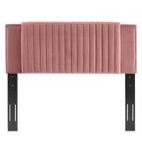 Modway Furniture Felicity Channel Tufted Performance Velvet Twin Headboard 0423 Dusty Rose MOD-6661-DUS