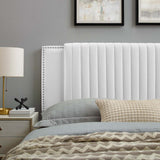 Modway Furniture Felicity Channel Tufted Performance Velvet Twin Headboard 0423 White MOD-6661-WHI