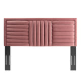 Modway Furniture Believe Channel Tufted Performance Velvet Twin Headboard 0423 Dusty Rose MOD-6664-DUS