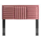 Modway Furniture Believe Channel Tufted Performance Velvet Twin Headboard 0423 Dusty Rose MOD-6664-DUS