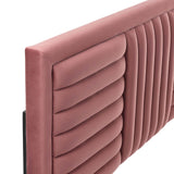 Modway Furniture Believe Channel Tufted Performance Velvet Twin Headboard 0423 Dusty Rose MOD-6664-DUS