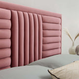 Modway Furniture Believe Channel Tufted Performance Velvet Twin Headboard 0423 Dusty Rose MOD-6664-DUS