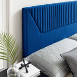 Modway Furniture Patience Channel Tufted Performance Velvet Twin Headboard 0423 Navy MOD-6667-NAV