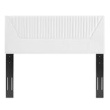 Modway Furniture Patience Channel Tufted Performance Velvet Twin Headboard 0423 White MOD-6667-WHI