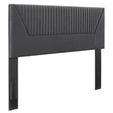 Modway Furniture Patience Channel Tufted Performance Velvet Full/Queen Headboard 0423 Charcoal MOD-6668-CHA