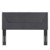 Modway Furniture Patience Channel Tufted Performance Velvet Full/Queen Headboard 0423 Charcoal MOD-6668-CHA