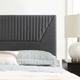 Modway Furniture Patience Channel Tufted Performance Velvet Full/Queen Headboard 0423 Charcoal MOD-6668-CHA