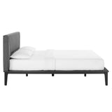 Dakota Upholstered Queen Platform Bed Black Gray MOD-6670-BLK-GRY