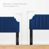 Modway Furniture Sienna Performance Velvet Queen Platform Bed MOD-6712-NAV