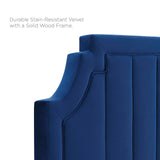 Modway Furniture Sienna Performance Velvet Queen Platform Bed MOD-6712-NAV