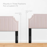 Modway Furniture Sienna Performance Velvet Queen Platform Bed MOD-6712-PNK