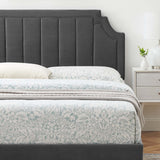 Modway Furniture Sienna Performance Velvet Queen Platform Bed MOD-6714-CHA