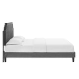 Modway Furniture Sienna Performance Velvet Queen Platform Bed MOD-6714-CHA