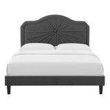 Modway Furniture Sienna Performance Velvet Queen Platform Bed MOD-6714-CHA