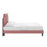 Modway Furniture Sienna Performance Velvet Queen Platform Bed MOD-6714-DUS