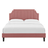 Modway Furniture Sienna Performance Velvet Queen Platform Bed MOD-6714-DUS