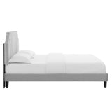 Modway Furniture Sienna Performance Velvet Queen Platform Bed MOD-6714-LGR