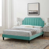 Modway Furniture Sienna Performance Velvet Queen Platform Bed MOD-6714-MIN